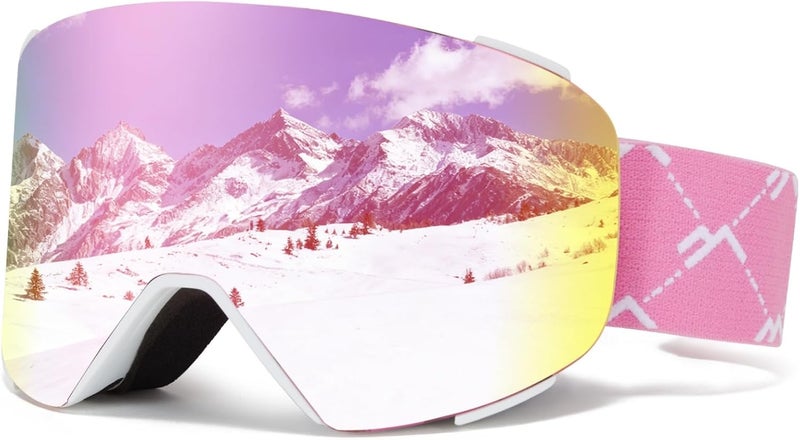 MXJ Gear Ski Goggles OTG for Women Men Adult Youth,YH693C Magnetic Snowboard Goggles,Winter Snow Goggles for Skiing Skating - Image 1